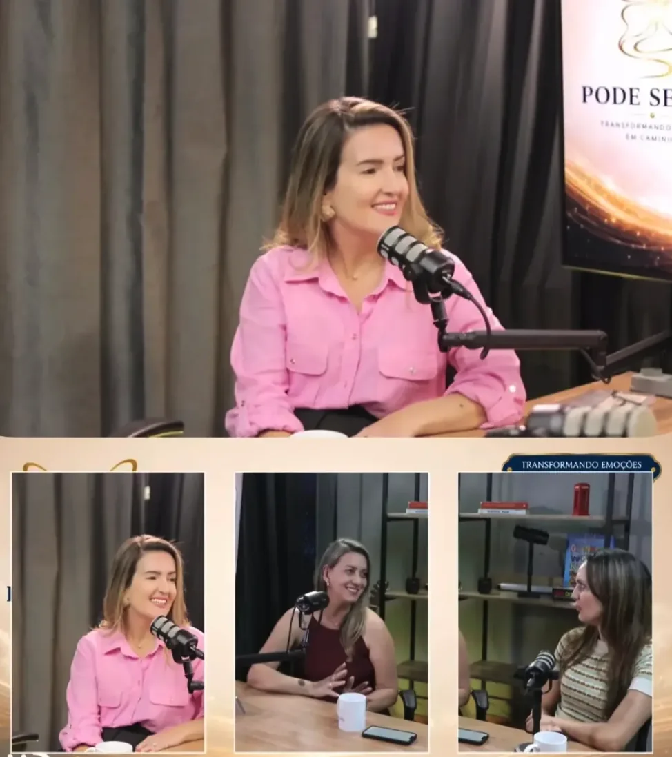 Psicóloga Flávia Martins em entrevista de podcast sobre psicologia infantil